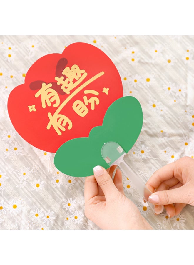 Primary School Students Reward Gifts Children's Class Activities Prizes Creative Inspirational Fans Summer To Push Practical Small New-Color:Inspirational Word Blessing Fan/100 Pieces  - Image 4