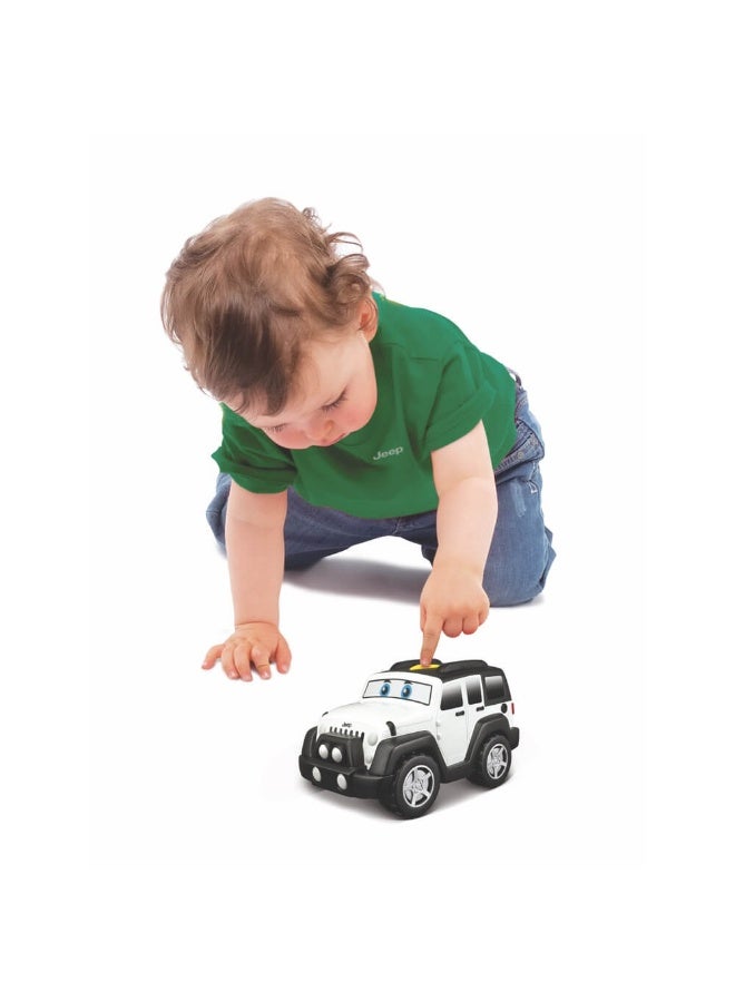 BB Junior Jeep Touch & Go Jeep Wrangler Toy (White) - Image 1