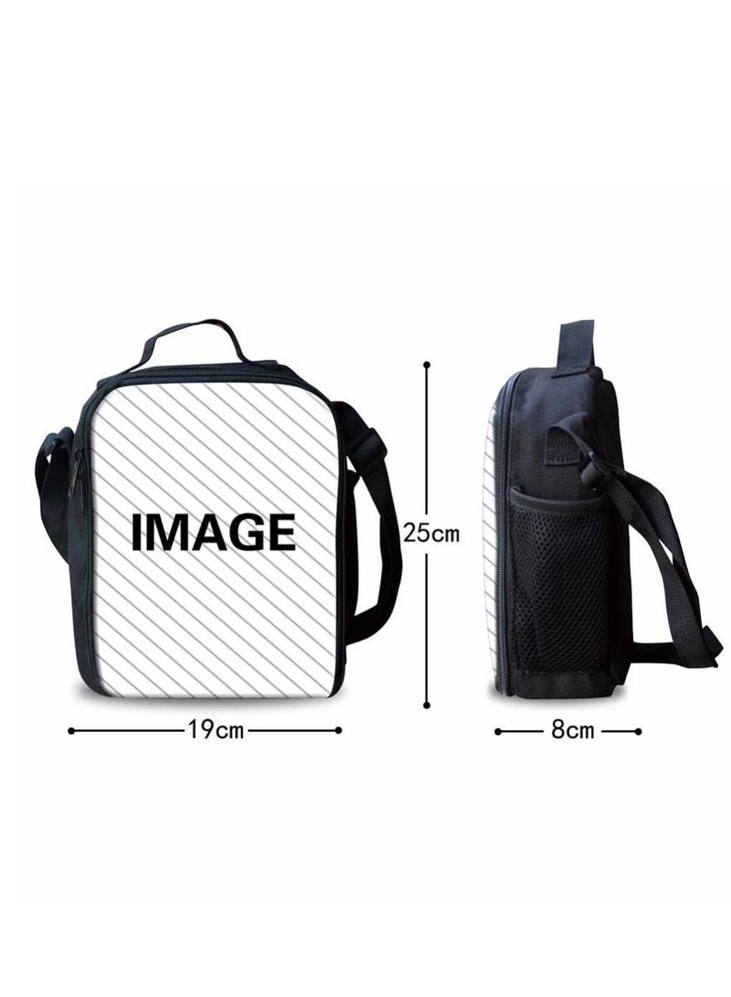 Y&D 3 Piece Stitch 3D Print Insulated Lunch Backpack Set Multicolour - Image 4