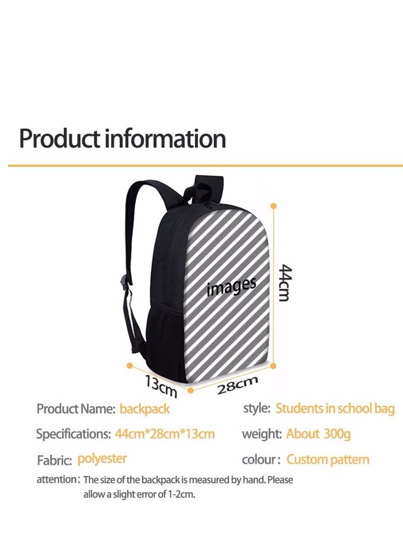 Y&D 3 Piece Stitch 3D Print Insulated Lunch Backpack Set Multicolour - Image 3