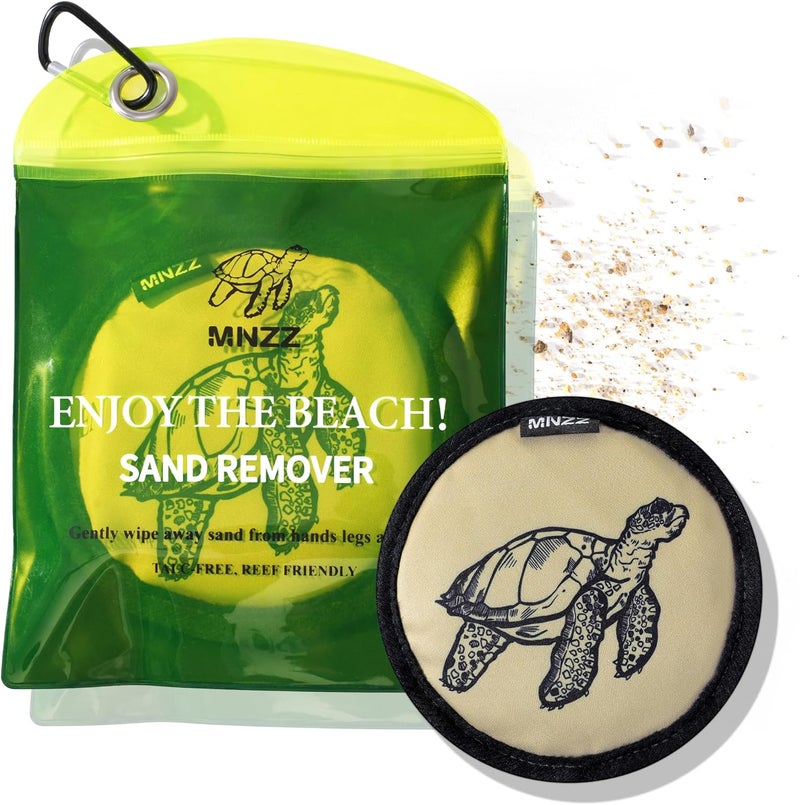MNZZ Beach Sand Remover Sand Eraser Wipe Mitt Family Kids Women 2024 Summer Vacation Essentials European Mexico Costa Rica Bahamas Trip Must Haves Hawaii Honeymoon Accessories Alaska Cruise Ship Gear 1Pcs - Image 1