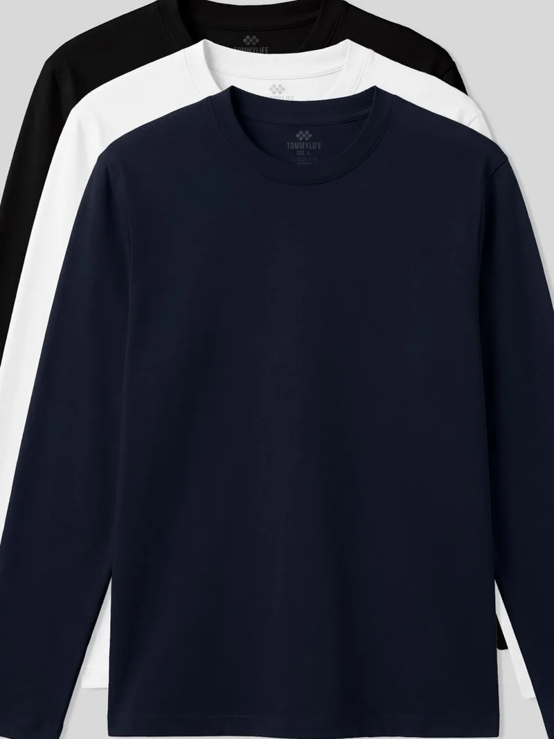تومي لايف TOMMY Men's 3-Piece Cotton Jersey Coord Set