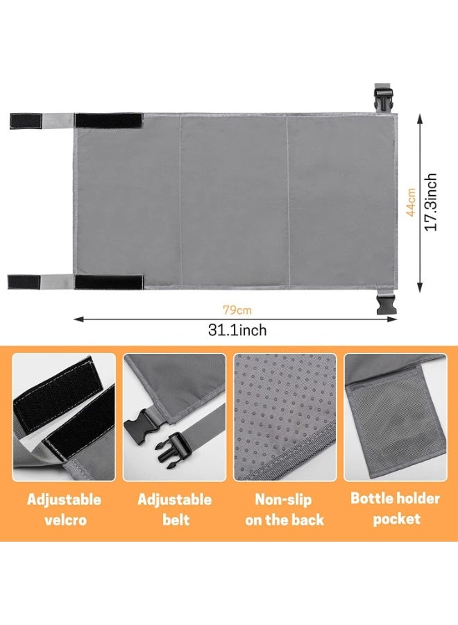 Dovva Toddler Airplane Travel Bed, Airplane Footrest Seat Extender for Kids,Toddler Airplane Bed, Toddler Airplane Travel Essentials, Portable Waterproof Airplane Seat Extender for Baby (Grey) - Image 3