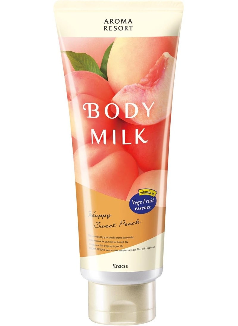 Kracie Body Milk Happy Sweet Peach 200 g,Pack of 2 - Image 3