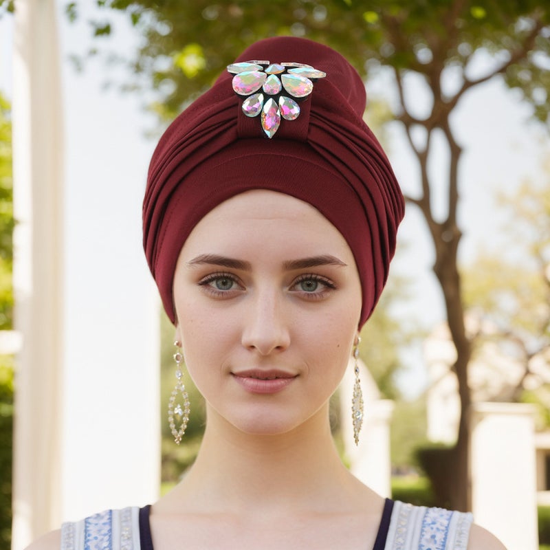 New Turban Cap Space Layer Melon Drill African Indian Hat - Image 1