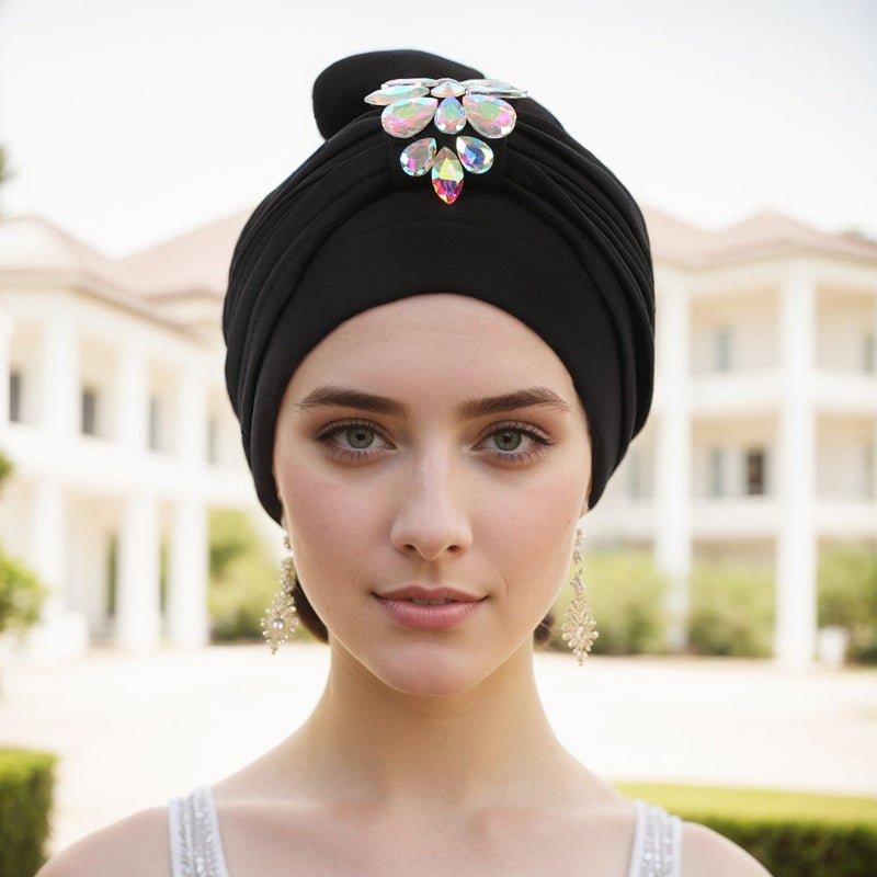 New Turban Cap Space Layer Melon Drill African Indian Hat - Image 3