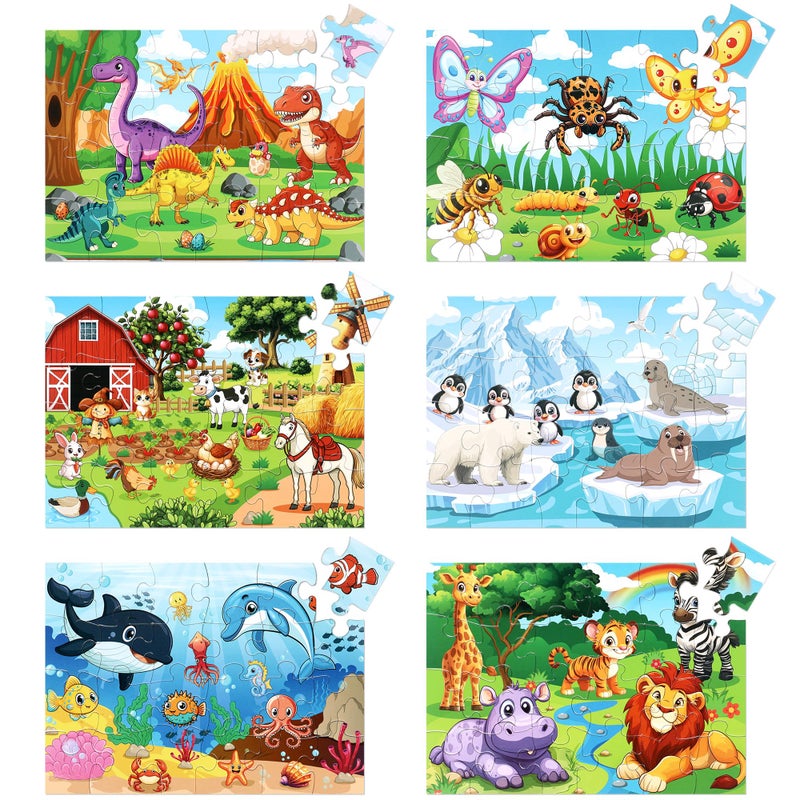 LELEMON Beach Animal Jigsaw Puzzles in a Metal Box 100 Pieces Beach Animal Party Jigsaw Puzzle for Kids Ages 48 Children Learning Educational Puzzles Toys - Image 2
