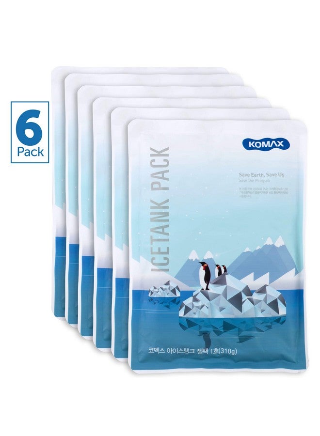 Komax Reusable Gel Ice Packs for Lunch Bags, Set of 6, Slim Design, 8 Hour Cooling, BPA-Free, Food-Safe - Image 2