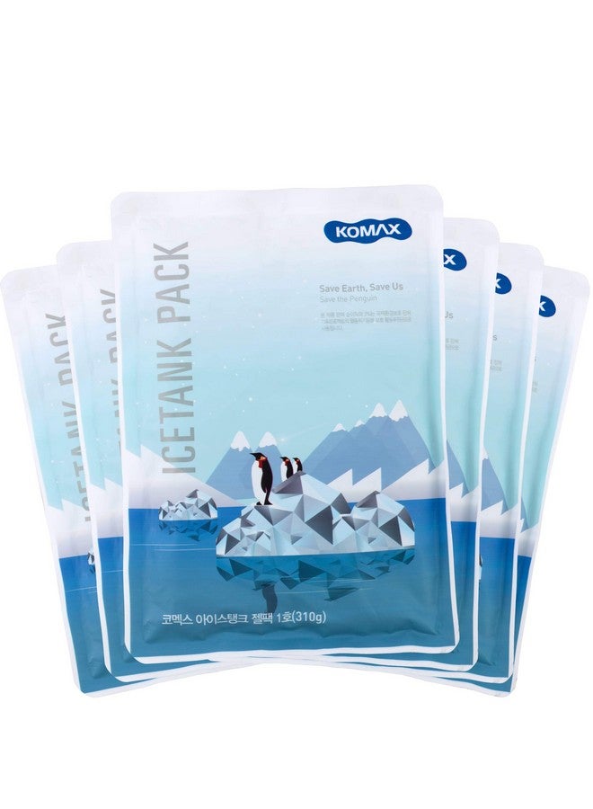 Komax Reusable Gel Ice Packs for Lunch Bags, Set of 6, Slim Design, 8 Hour Cooling, BPA-Free, Food-Safe - Image 1