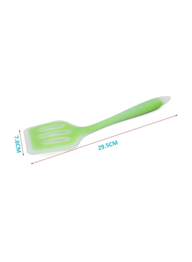 شاربدو طقم أدوات تقديم مكون من 5 قطع أبيض/أخضر Spoon (28.5x8.7), Slotted Turner (29.8x7.5), Spatula (28.5x5.8), Solid Spoon (27.3x5.8), Slotted Spoon (27.3x5.8)سم - Image 4