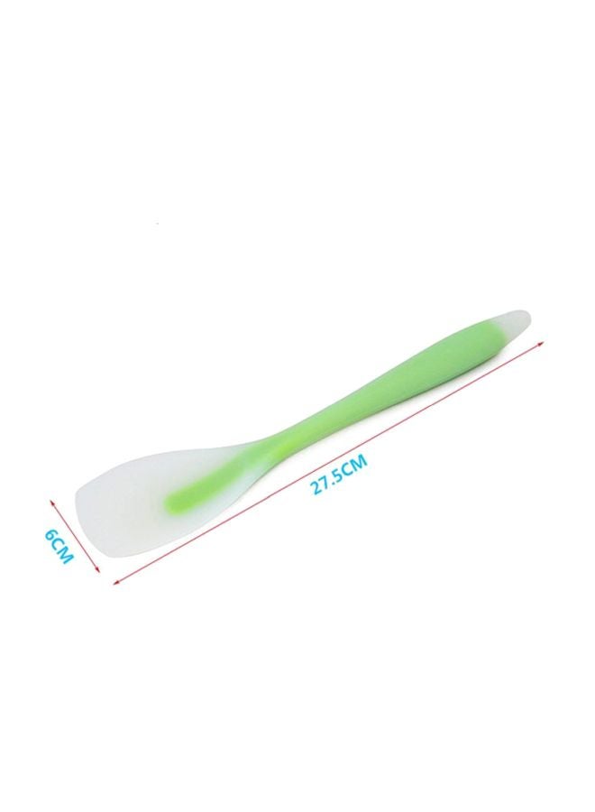 شاربدو طقم أدوات تقديم مكون من 5 قطع أبيض/أخضر Spoon (28.5x8.7), Slotted Turner (29.8x7.5), Spatula (28.5x5.8), Solid Spoon (27.3x5.8), Slotted Spoon (27.3x5.8)سم - Image 2