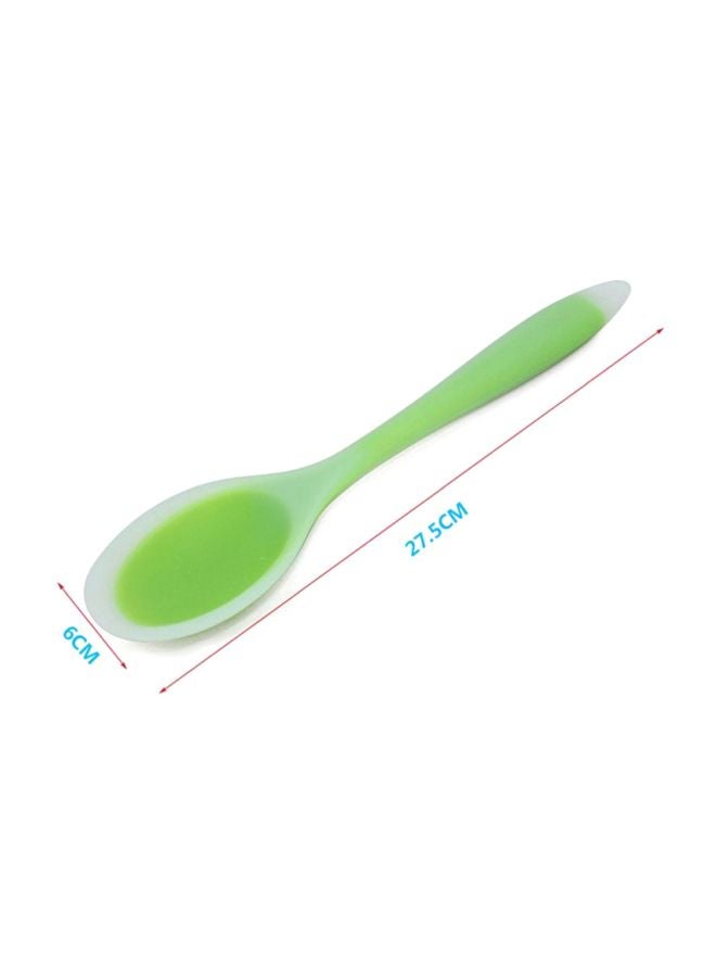 شاربدو طقم أدوات تقديم مكون من 5 قطع أبيض/أخضر Spoon (28.5x8.7), Slotted Turner (29.8x7.5), Spatula (28.5x5.8), Solid Spoon (27.3x5.8), Slotted Spoon (27.3x5.8)سم - Image 5