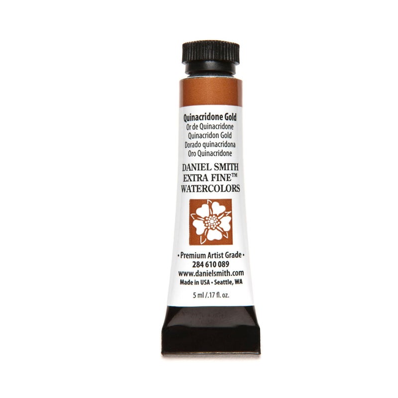Daniel Smith 284610089 Extra Fine Watercolors Tube 5ml Quinacridone Gold 017 Fl Oz Pack of 1