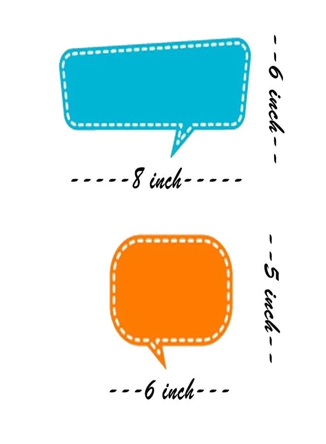 Topabel 48 Pcs Speech Bubble Cutouts,Classroom Décor 8 Inch and 6 Inch Talking Bubble Shape Cutouts for Students Home Office（Non-erasable） - Image 3