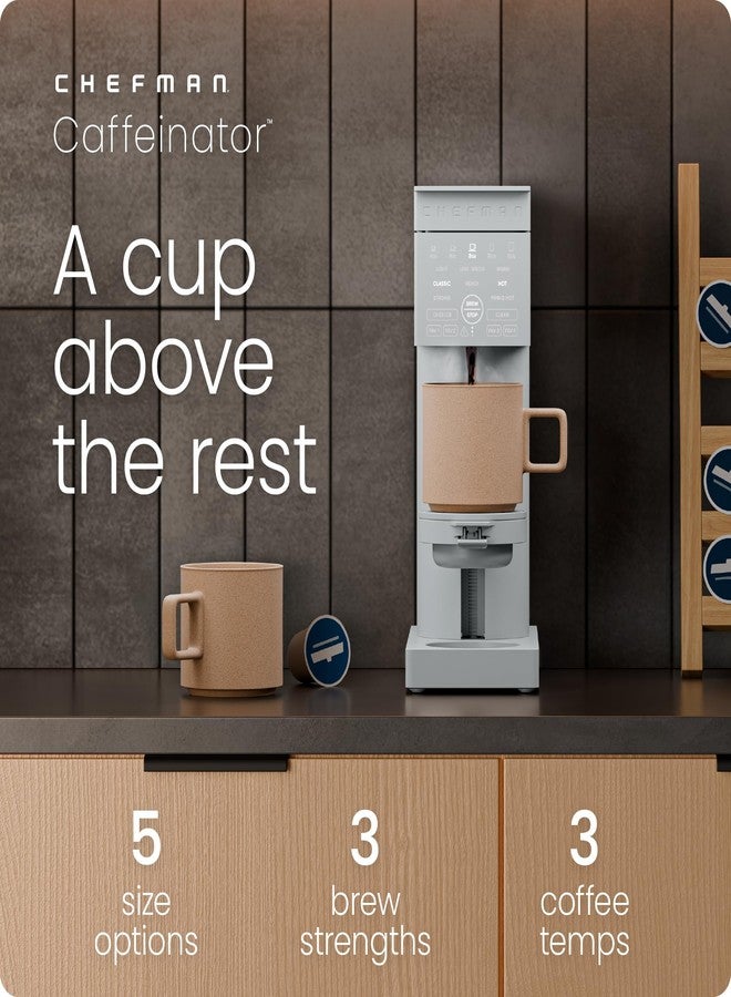 Chefman Single Serve Coffee Maker, Works with K-Cup & Grounds - Image 2