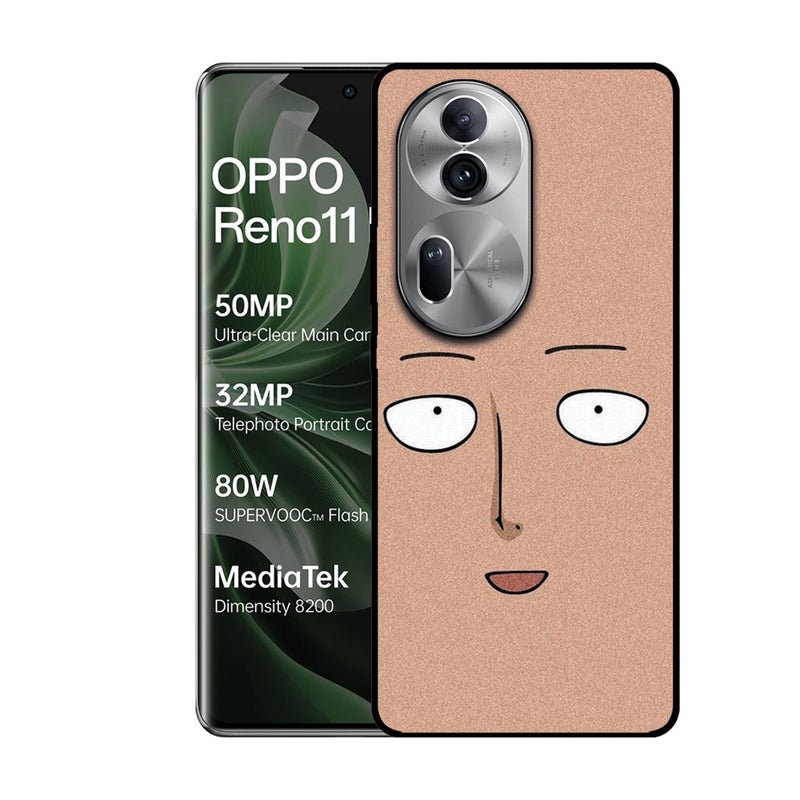 الصيد العين غطاء حماية مطبوع لهاتف Oppo Reno 11 Pro - وجه بني - Image 1