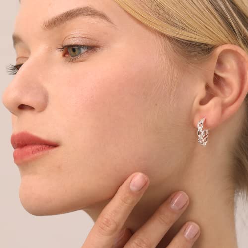 Senteria 925 Sterling Silver Earrings Hoops for Women Lightweight Twisted Hoop Earrings With Cubic Zirconia Hypoallergenic Hoops Earrings (30MM) - Image 3