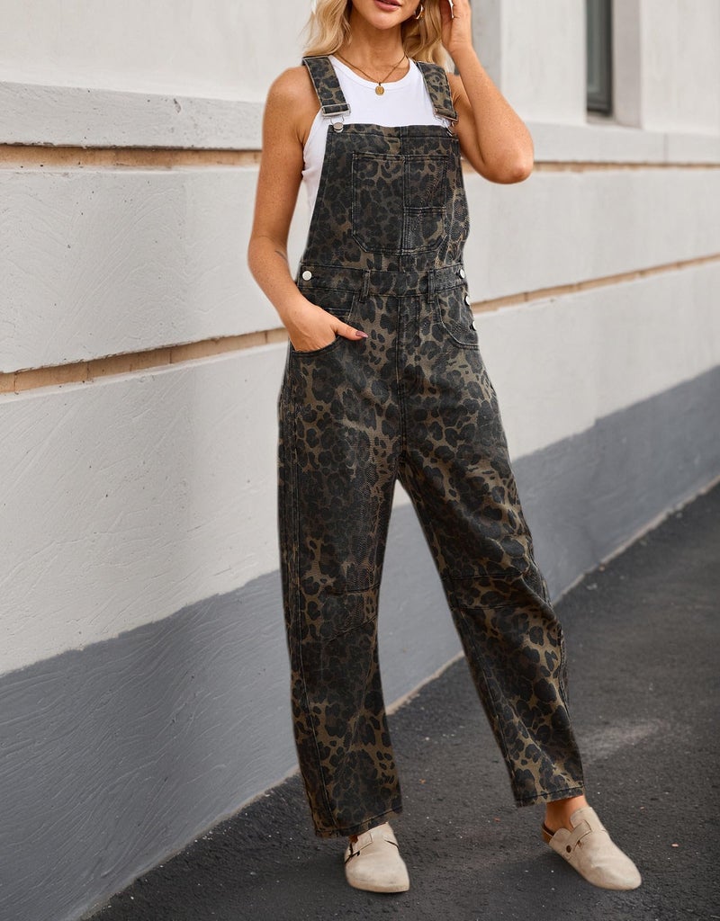 Kedera Women Y2K Baggy Barrel Jeans Overalls Wide Leg Denim Pants Bib Overalls Jumpsuit Boyfriend Patchwork Jeans - Image 5