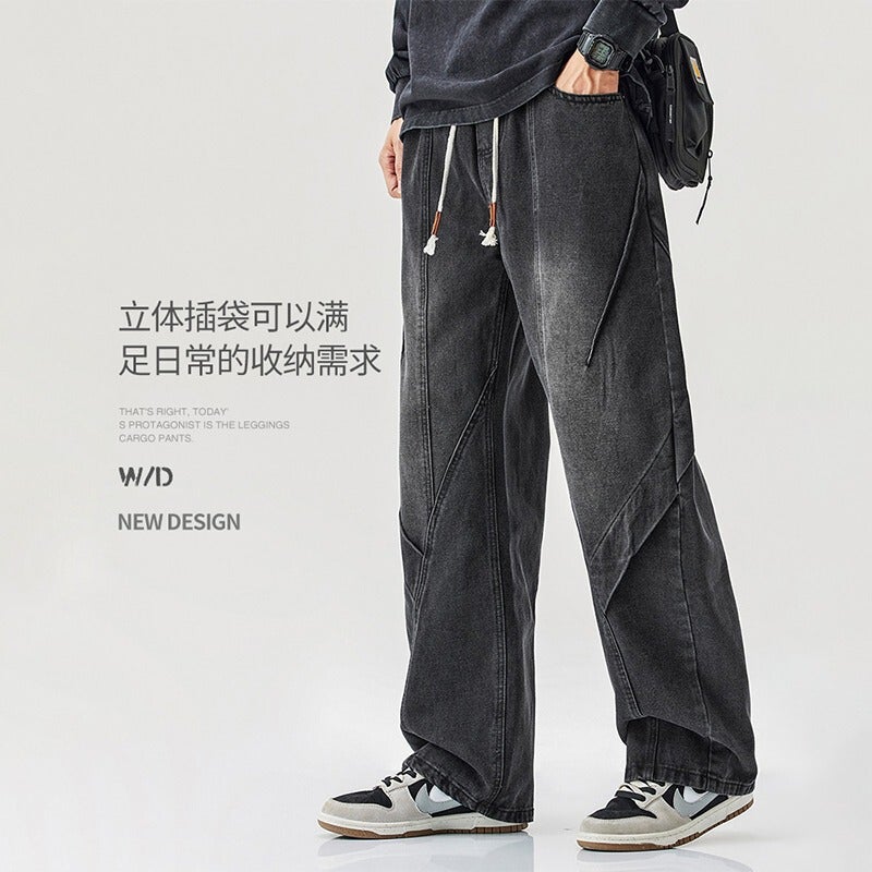 Unisex Classic Denim Jeans Loose Fit Daily Outdoor Wear - Image 5