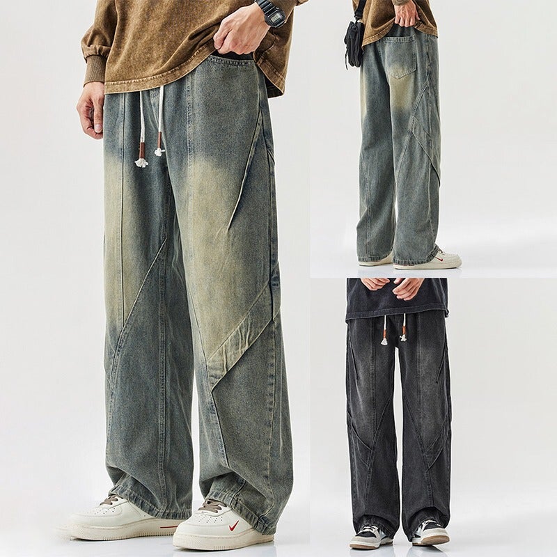 Unisex Classic Denim Jeans Loose Fit Daily Outdoor Wear - Image 2