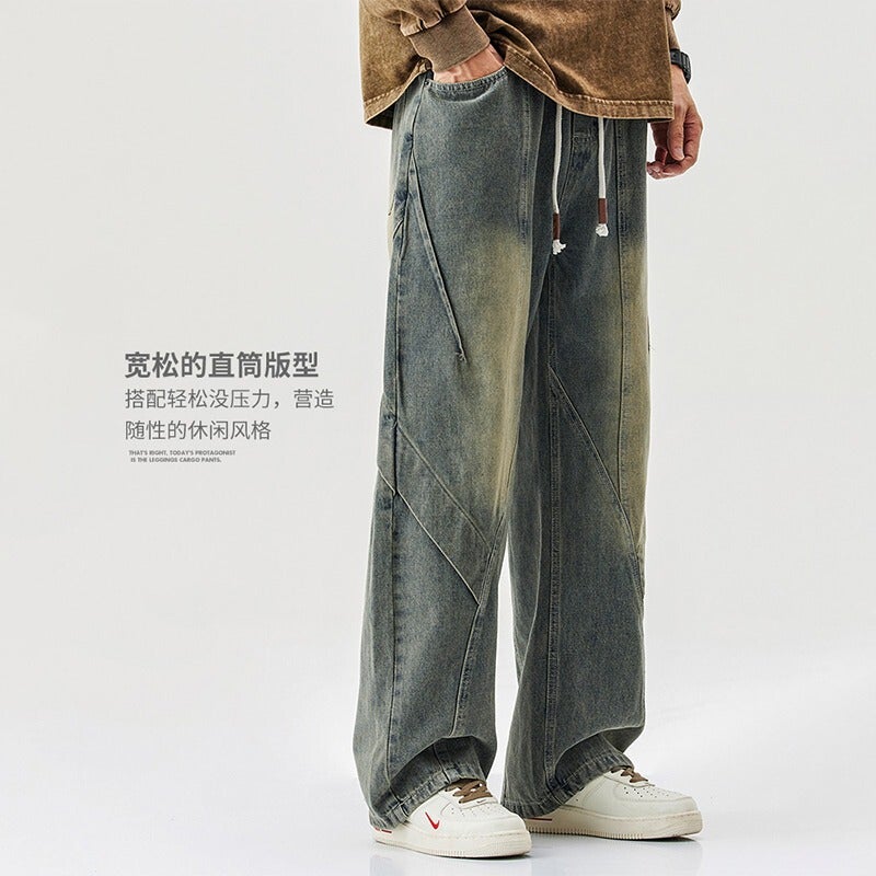 Unisex Classic Denim Jeans Loose Fit Daily Outdoor Wear - Image 4
