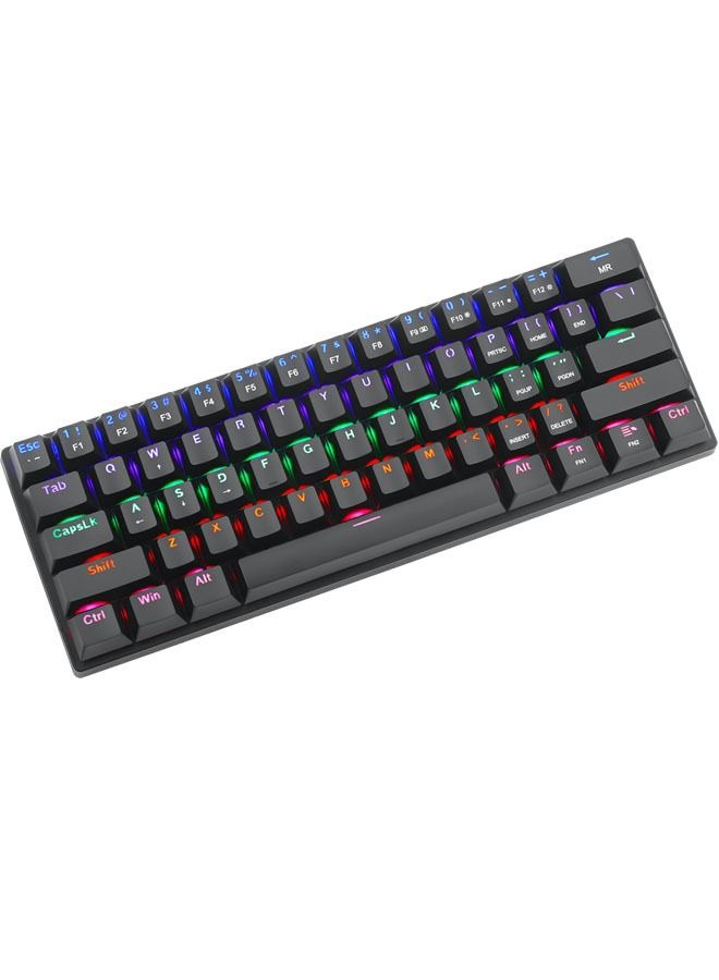 Rock Pow 61keys RGB Backlit Wired Mechanical Gaming Keyboard, Mini Keyboard, Waterproof for PC/Mac Gamer - Image 5