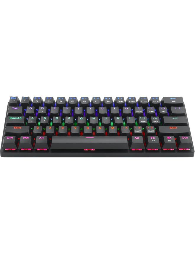 Rock Pow 61keys RGB Backlit Wired Mechanical Gaming Keyboard, Mini Keyboard, Waterproof for PC/Mac Gamer - Image 4