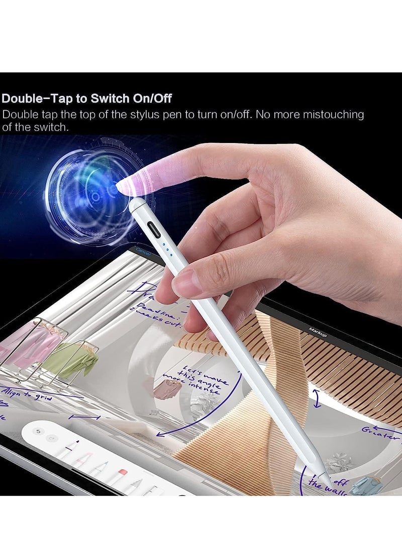 Generic - Stylus Pen for iPad 9th and 10th Gen, Apple Pencil 2nd Gen, 2X Fast Charging for iPad 2018-2023, iPad Pro Pencil 11/12.9 3/4/5, iPad Mini 5/6, iPad 6/7/8, iPad Air 3 /4/5, white - Image 1