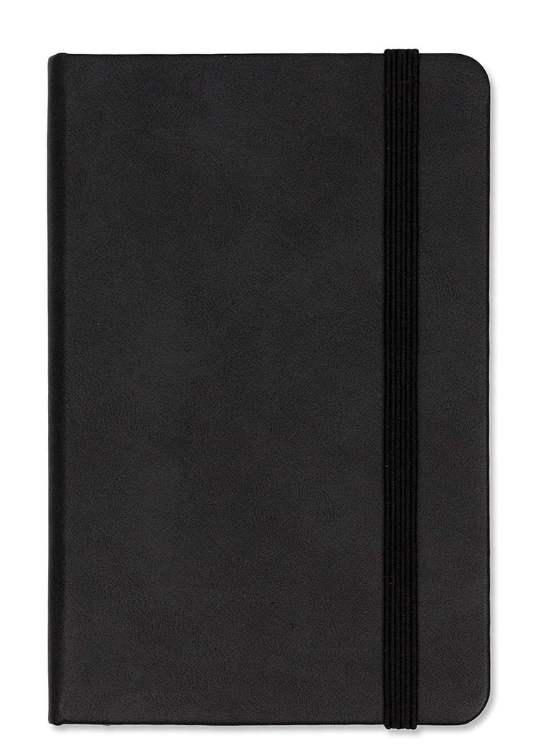Small Notebook, A6 Notebooks, Pocket Notebook Note Pads Small Notebooks Hardback Notebook A6 Notepad Journal 160 Pages (80 Sheets) Black - Image 1