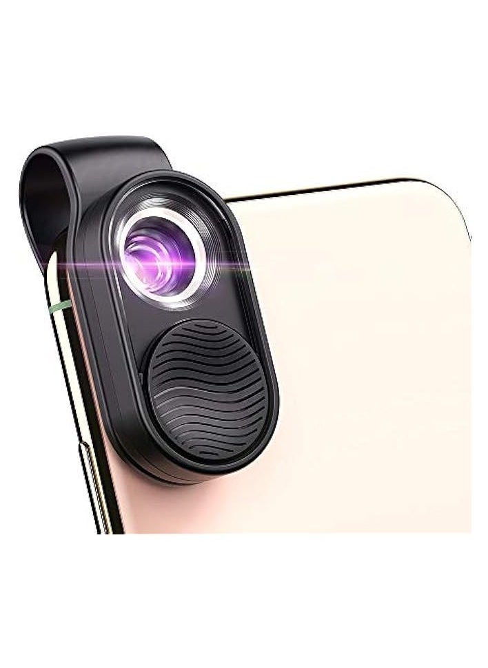 APEXEL Apexel 100X Pocket Size Mobile Phone Microscope,HD Optical Lens Digital Microscope with Universal Clip Compatible with 98% Smartphone, Portable to Carry for Microworld for Kids and Adults 