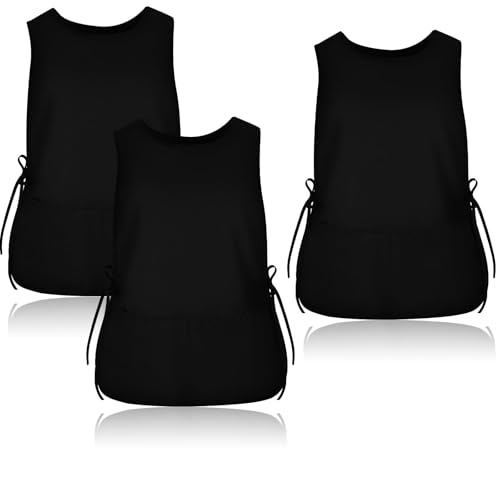 TFTAFAN Cobbler Apron Unisex Waterproof Apron with 2 Deep Pockets Art Smock for Painting Cleaning Artiest Apron work kitchen (3, Black) - Image 1