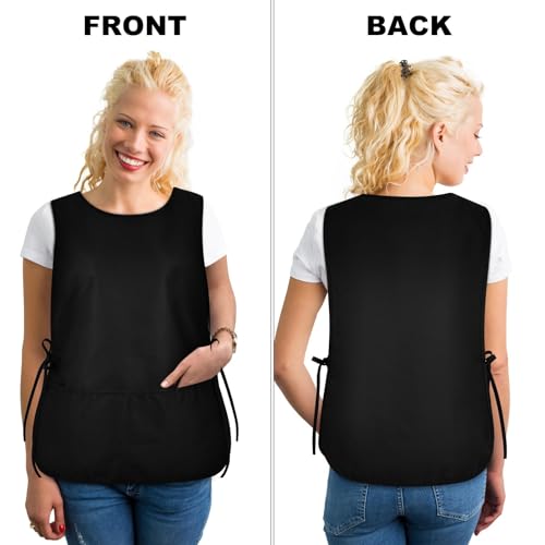 TFTAFAN Cobbler Apron Unisex Waterproof Apron with 2 Deep Pockets Art Smock for Painting Cleaning Artiest Apron work kitchen (3, Black) - Image 2