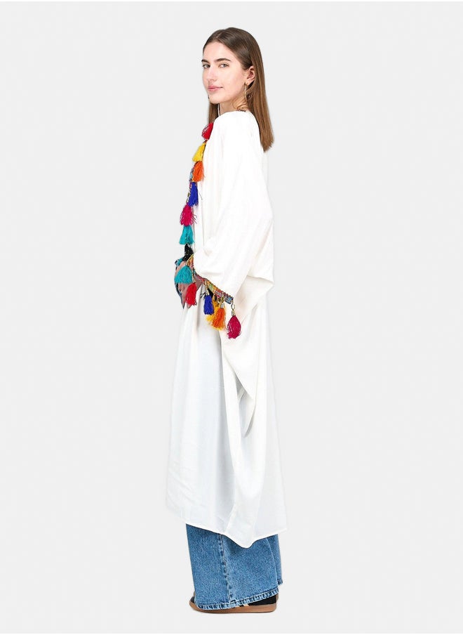 Clue Kimono with Colorful Tassels  - Image 3