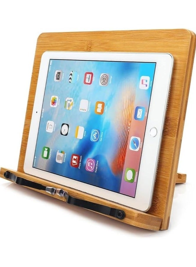 Green Tiger Book Stand, Adjustable Book Holder Tray and Page Paper Clips-Cookbook Reading Desk Portable Sturdy Lightweight Bookstand-Textbooks Books (39 * 28cm) - Image 3