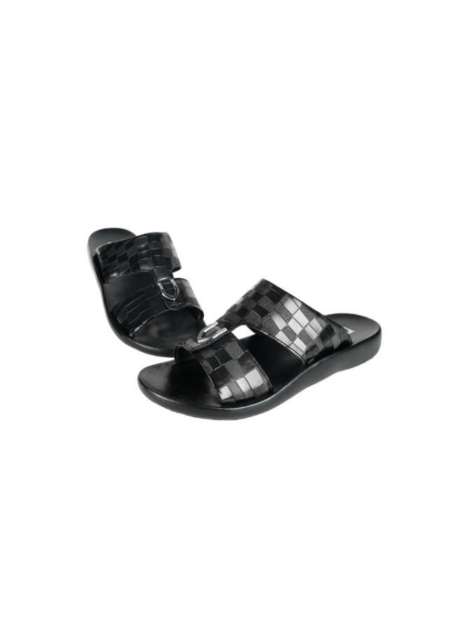 barjeel uno - 008-3555 Barjeel Mens Arabic Sandals 63092 Black - Image 1