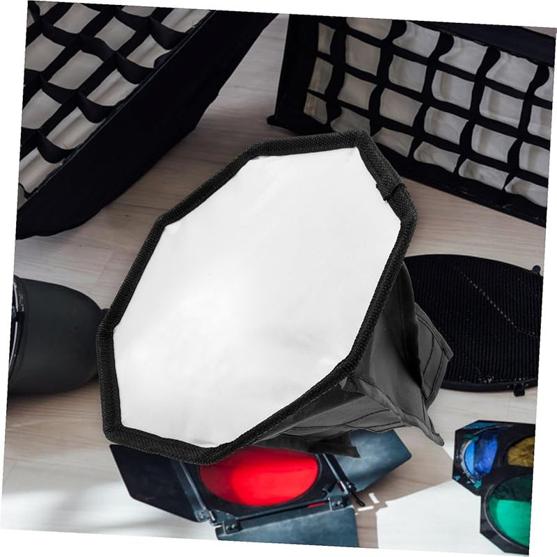 Portable Octagonal Softbox For Camera Flash Black White Iron Frame Natural Lighting - Image 4