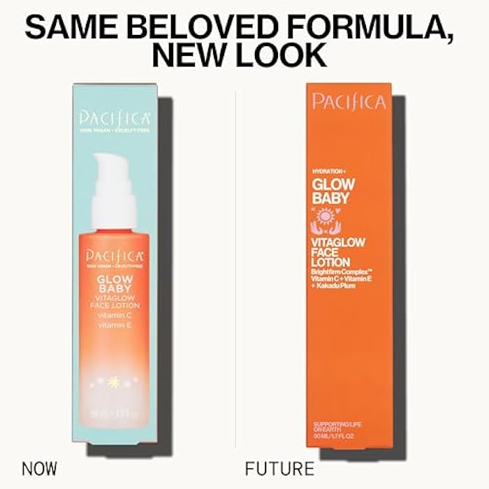 Pacifica Beauty Glow Baby VitaGlow Face Lotion and Brightening Face Wash Set, Skincare, Vitamin C and E, AHA, Exfoliator, Cleanser, Hydrating, Moisturizer, Vegan, 1.7 fl oz and 5 fl oz (Set of 2) - Image 5