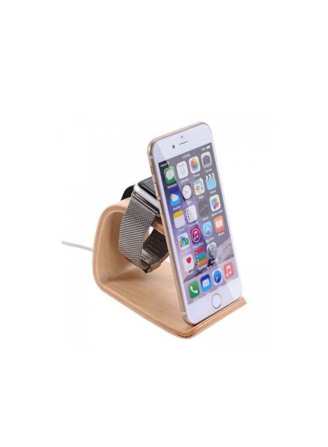 SAMDI Wooden Apple Watch Charging Stand Birch Wood Desktop Dock SD-007Bi - Image 2