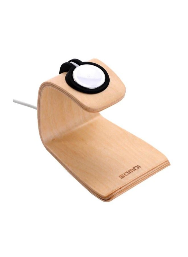 SAMDI Wooden Apple Watch Charging Stand Birch Wood Desktop Dock SD-007Bi - Image 3