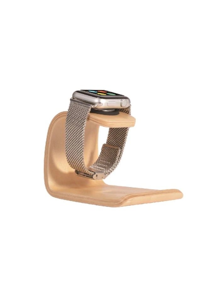 SAMDI Wooden Apple Watch Charging Stand Birch Wood Desktop Dock SD-007Bi - Image 5