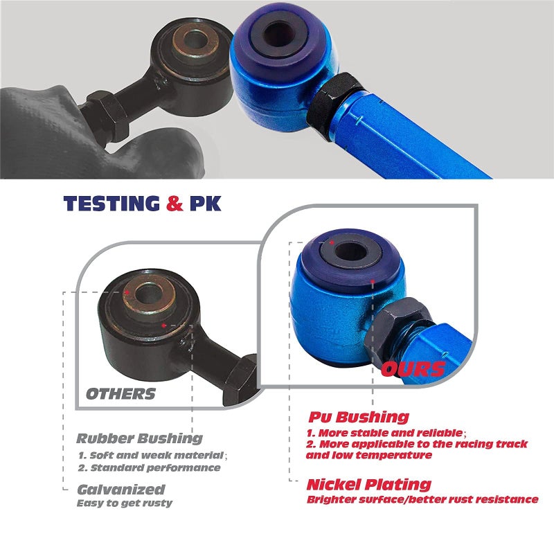 KSP PERFORMANCE KSP Accord TSX Camber Arms  Adjustable Alignment Camber Toe -2 to +4 Angle Camber Arm fit for Pilot Odessey  Rear Suspension Camber Kits Compatible with Honda TSX MDX - Image 2