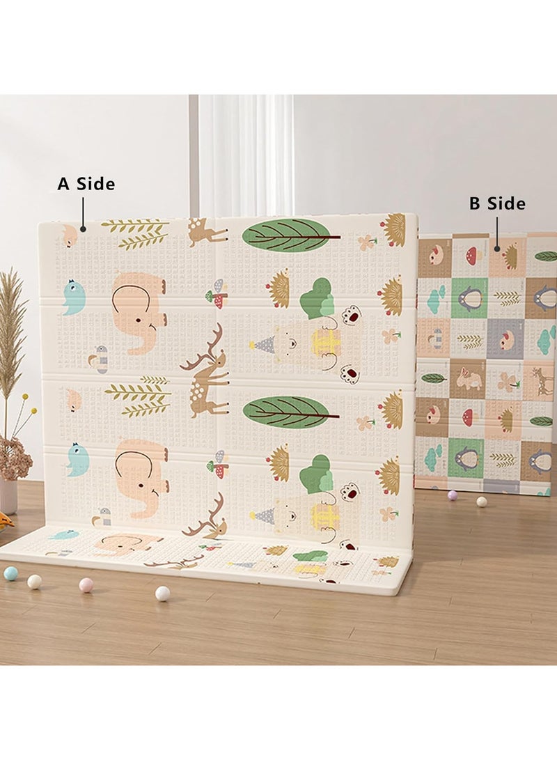 Hanayo Baby Play Mat Soft Playmat Waterproof Non-Slip Large Playmat Crawling Mat Extra Thick Soft Baby Playmats for Playing or Camping Mat Bedroom Living Room Carpet Area(Multicolour,200*180*1cm) - Image 3