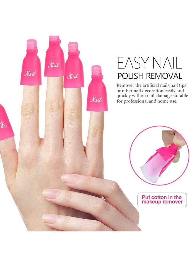 Yimart 10-Piece Soak Off Gel Polish Remover Cap Clip Set Purple - Image 4