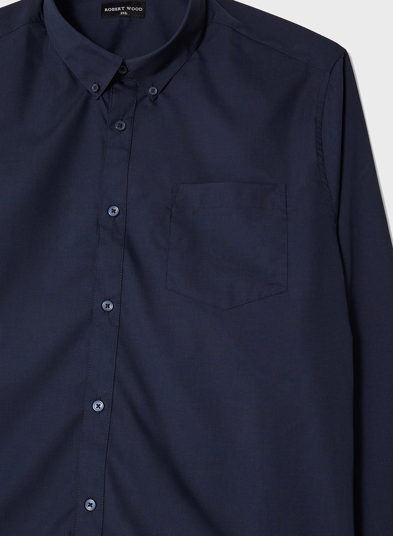 Robert Wood Essential Easy Iron Regular Fit Shirt - Image 3