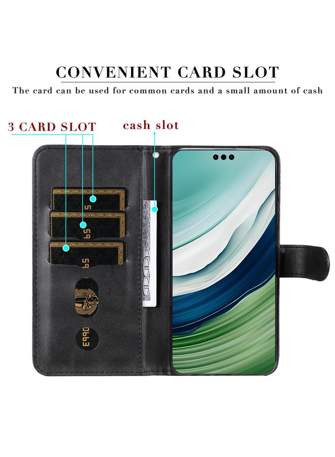 زبون جراب لهاتف Huawei Mate 60 Pro مصنوع من جلد العجل مع سحاب - Image 4