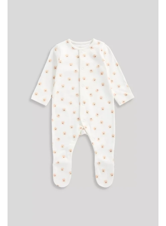 mothercare Animal Baby Sleepsuits - 3 Pack