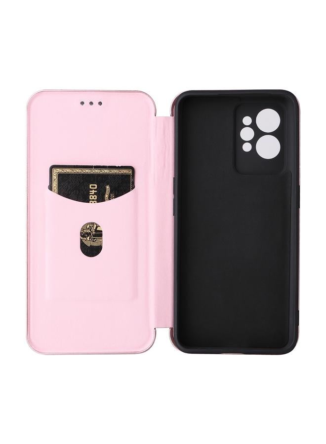 اس-توب جراب هاتف OPPO Realme GT2 Pro مصنوع من ألياف الكربون وجلد قابل للطي - Image 4