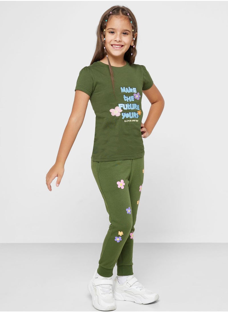 Pinata - Casual T-Shirt & Joggers Set For Girls - Image 1