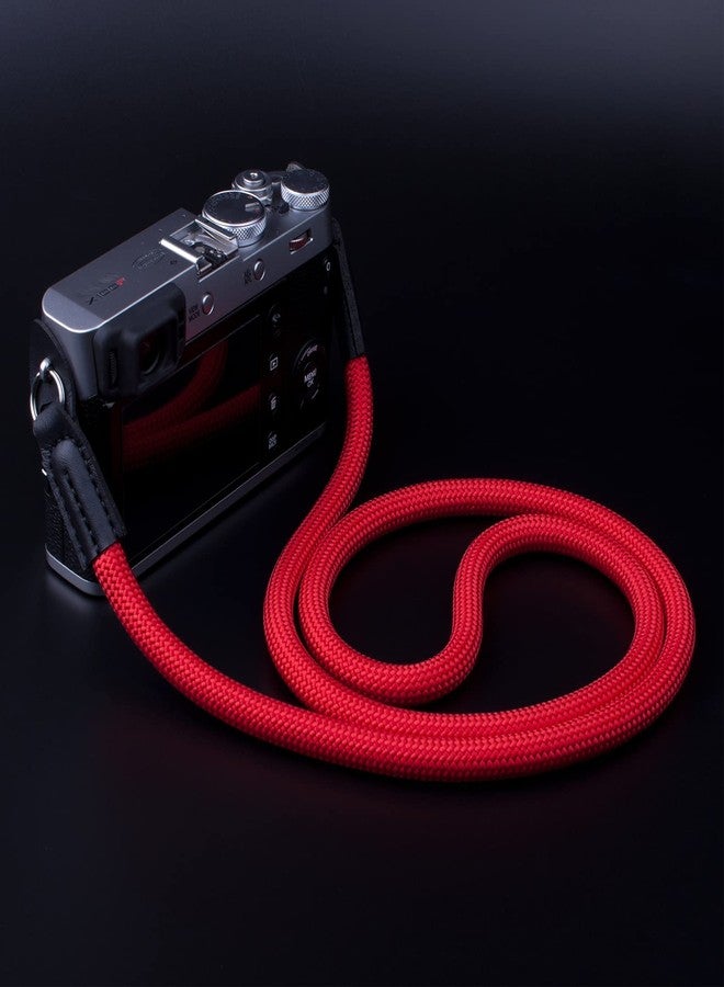 VKO Mirrorless Camera Neck Strap Compatible for Fujifilm X100F X-T20 X-T10 X-T2 X70 X-Pro2 X-E2S X-E3 X-E2 X-E1 X-T1 X-Pro1 X30 XQ2 XQ1 X100 X100S X100T Cameras Climbing Rope Shoulder Strap Red - Image 5