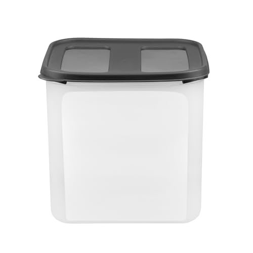 Cutting EDGE 2X Series 4.5 Litre Airtight Modular Container Set of 1, Leak Resistant Durable Plastic Kitchen Storage Organizer Box for Rice, Dal, Atta, Flour, Cereals & Snacks (Black Lid) - Image 1